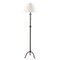 Homeroots 57" Black Traditional Shaped Floor Lamp With White Empire Shade 526340 - alternate 1