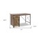 Homeroots 47" Oak Wood Wall Mounted Trestle Writing Desk 568265 - alternate 7