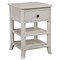 Homeroots 26" Solid Wood and Wood Square One Drawer Nightstand 399268 - alternate 1
