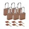 Brady Velocity Lockout Padlocks Aluminum 1.5in Shackle Clearance KA Brown 6PK SDAL-BRN-38ST-KA6 - alternate 1