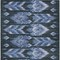 Homeroots 5' X 8' Denim Blue And Sky Blue Southwestern Washable Indoor Outdoor Area Rug 587813 - alternate 6