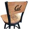Holland Bar Stool Co 36" Blk Wrinkle Cal Swivel Bar Stool, Laser Engraved Back L03836BWMedMplACal-UnMedMpl - alternate 1