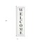 Homeroots 39" X 11" White and Black Welcome Metal Wall Decor 489596 - alternate 3