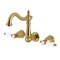 Kingston Brass Double-Handle Wall Mount Bathroom Faucet, Brushed Brass KS1257BPL - alternate 1