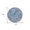 Homeroots 8' Navy Blue And Ivory Round Geometric Washable Indoor Outdoor Area Rug 594577 - alternate 6