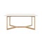Homeroots 63" White and Natural Wood Frame Base Dining Table 654239 - alternate 1