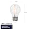 Bulbrite LED Filament, 7 Watt Dimmable A15 Light Bulb, Clear Glass Finish, E26 Base, 2700K 800 Lumens, 4PK 862057 - alternate 12