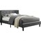 Homeroots Grey Queen Platform Bed with Two Nightstands 397023 - alternate 5