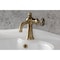 Kingston Brass One-Handle Single-Hole Bathroom Faucet with Push Pop-Up Drain, Antique Brass KS3543RNX - alternate 2