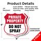 Signmission Private Property Shield Sign Do Not Spra, 6 inch X 6 inch, Plastic Sign, 2PK SHI-P-2PACK-6-449 - alternate 3