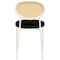Leisuremod Euston Dining Chair with Velvet Seat and White Steel Frame in Black ECW17BL - alternate 8
