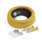 Everflow Extra Thick Toilet Gasket Wax Ring w/ Flange & Bolts Fits 3''&4'' Line TRZR1005 - alternate 1