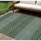 Homeroots 8' X 10' Olive Green And Blue Tribal Washable Indoor Outdoor Area Rug 582581 - alternate 1