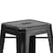 Flash Furniture 4PK 30"H Backless Distressed Black Metal Barstool 4-ET-BT3503-30-BK-GG - alternate 6