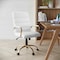 Flash Furniture Mid-Back White Leather Swivel Office Chair with Gold Frame and Arms GO-2286M-WH-GLD-GG - alternate 12