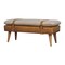 Homeroots 35in Brown Genuine Leather and Solid Wood Upholstered Storage Bench With Cabinet 717476 - alternate 6