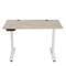 Homeroots Adjustable Light Khaki and White Wood and Stainless Steel Rolling Computer Desk 528676 - alternate 5