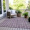 Homeroots 8' X 10' Purple And Ivory Striped Washable Indoor Outdoor Area Rug 595892 - alternate 5