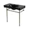 Kingston Brass 36" Ceramic Console Sink with Stainless Steel Legs, 8-Inch, 3-Hole, Black/Brushed Nickel KVPB36198K388 - alternate 1
