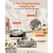 Vevor Triply Stainless Steel Frying Pan 3 Pcs Skillet 8 10 12 in for Dishwasher Silver CS009-3 - alternate 4