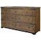 Homeroots 70" Brown and Black Solid Wood Seven Drawer Triple Dresser 524539 - alternate 2