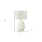 Homeroots 26" Cream Gourd Table Lamp With Cream Drum Shade 545798 - alternate 5