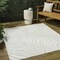 Jonathan Y Maribo High-Low Abstract Groovy Striped Cream/Ivory 9 ft Square Indoor/Outdoor Area Rug SCN103A-9SQ - alternate 1