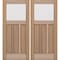 Doornmore CRF-P3G1, 74.5" x 82" ( 2x36" Door) Left Hand, Mahogany Top View Exterior Door CRF-P3G1-SW-3680_2_LI - alternate 1