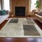 Homeroots 5' X 8' Ivory And Black Geometric Washable Indoor Outdoor Area Rug 631934 - alternate 6