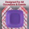 Smarty Had A Party 7.25" Purple Flat Rounded Square Disposable Plastic Appetizer/Salad Plates (120 Plates), 120PK 4837PRP-CASE - alternate 8