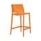 Homeroots Set of Four 26" Orange Heavy Duty Plastic Low Back Outdoor Counter Height Bar Chairs 565371 - alternate 7