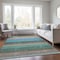 Homeroots 8' X 10' Sage Teal Blue And Tan Striped Washable Indoor Outdoor Area Rug 614830 - alternate 7