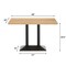 Flash Furniture Bennett 30 in x 48 in Solid Wood Indoor Tabletop in Natural with 27 in x 15 in Black Double Column GSF-REC3048-NAT-TB002B-GG - alternate 6