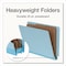 Pendaflex HD Pressboard End Tab Folders, Expands 2", 2 Dividers, 6 Fasteners, Letter, Light Blue, 10PK 1007077 - alternate 4