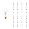 Bulbrite 15w G16.5 String Bulb Replacement Dimmable (E12) Candelabra Screw Base Incandescent Bulb, 2700K, 25PK 861613 - alternate 1