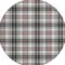 Homeroots 8' Black Ivory And Red Round Plaid Washable Indoor Outdoor Area Rug 597083 - alternate 6