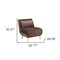 Homeroots 27" Brown and Natural Upholstered Convertible Chair And Toss Pillow 526452 - alternate 4
