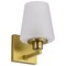 Nuvo Lune, 1 Light Vanity, Vintage Brass Finish, Etched White Glass 60/8231 - alternate 4