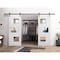 Vdomdoors Modern Double Barn Door Sete 6999 White Silk with Mirror 13FT Rail Track Set Solid Panel Interior SETE6999DB-WS-8484 - alternate 4