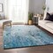 Homeroots 10' X 14' Light Blue And Ivory Abstract Washable Indoor Outdoor Area Rug 643552 - alternate 5
