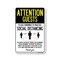 Signmission PSA, Attention Guests Practice Social Distancing, 14in X 10in Rigid Plastic, OS-NS-P-1014-25395 OS-NS-P-1014-25395 - alternate 1