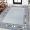Jonathan Y Sebastian High-Low Modern Diamond Border Blue/Ivory 3 ft. x 5 ft. Indoor/Outdoor Area Rug HWC102D-3 - alternate 6