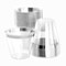 Elama 150 Piece Disposable Plastic Dinnerware Party Set for 25 Guests in White with Silver Trim 750124339M - alternate 7
