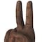 Homeroots 13" Brown Fabric Hand Tabletop Sculpture 392482 - alternate 7