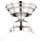 Vaxcel Huntley 12-in W Satin Nickel Farmhouse Schoolhouse Semi Flush Mount Ceiling Light White Glass C0176 - alternate 6