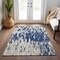 Homeroots 3' X 5' Navy Blue And Ivory Abstract Washable Indoor Outdoor Area Rug 612683 - alternate 7