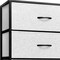 Homeroots 23" Gray and Black Steel and Fabric Five Drawer Double Dresser 484707 - alternate 2