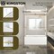 Kingston Brass 60" Acrylic Anti-Skid Alcove Right-Hand Drain Tub with Left Sliding Tub Door, White/Brushed Nickel KVTAP6031R22T8 - alternate 2