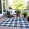 Homeroots 5' X 8' Navy Blue And Gray Plaid Washable Indoor Outdoor Area Rug 595410 - alternate 9