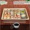 Ecoquality 1.0L Compostable Natural Sugarcane Bagasse No Lid Small Take Out Sushi Serving Tray, 25PK EQ1LSUSHINL-25 - alternate 6